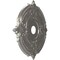 Ekena Millwork Attica Thermoformed PVC Ceiling Medallion Fits Canopies up to 7 3/4-in., Aged Dark Steel CMP22ATCST - alternate 4